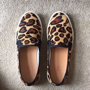 J. Crew leopard print slip-ons